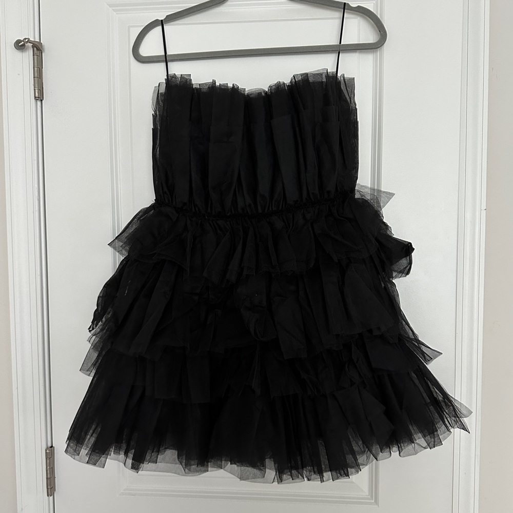 Black Tulle Mini Dress